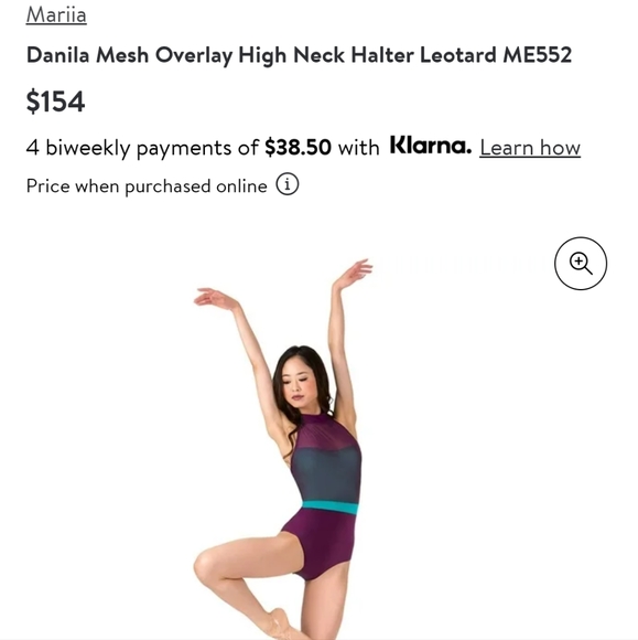 Mariia Daniela Mesh Blue/Green Overlay Breathable Ballet Dance Leotard Small - Picture 11 of 11